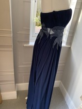 Forever unique navy blue ball gown evening prom dress size 8