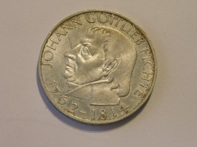 BRD - 5 DM - 1964 J - Johann Gottlieb Fichte - Silber - J.393