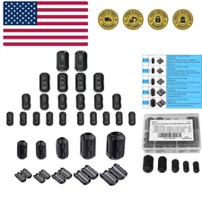 Clip-on Ferrite Ring Cores EMI RFI Signal Noise Filter Noise Suppressor for H...