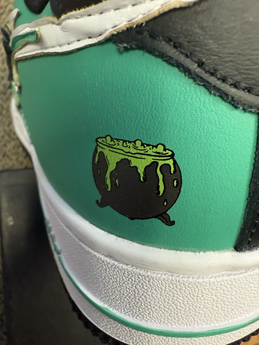 NAF AF1 Halloween Shoes HY19417M White/Green Size 12.5 New  display picture 3