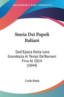 Carlo Botta | Storia Dei Popoli Italiani | Taschenbuch | Italienisch (2009)