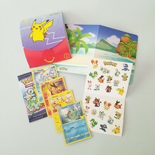 McDonald's Pokemon Cards Lot Happy Meal Pokemon Complete Holo Squirtle Stickers