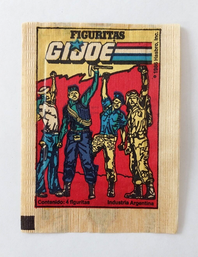 Vintage 1986 GI JOE Ultra Figus Argentina Lot of 6 Unopened Sticker Packs Sobres - Picture 5 of 6