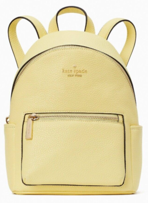 NWT Kate Spade Leila Dome Backpack Kate Spade Leila Dome Backpack Yellow Pebbled Leather KB650  main image 2