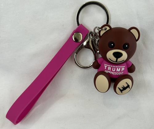 Set of 2pc _ MAGA Keychain /Trump Teddy Bear / 2.5”  Keychain - Blue n Pink 1/ea - Bild 7 von 7