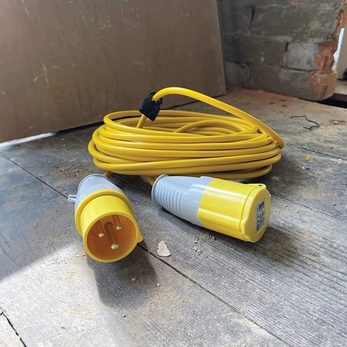 Cable de extensión eléctrico de 14 m para camping 1,5 mm 110 V 16 A 16 amperios - amarillo - Imagen 3 de 12