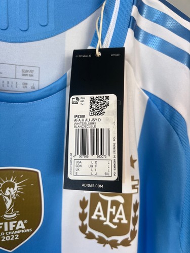 Messi Argentina Jersey 24 Home Authentic Soccer Shirt IP8388 Adidas Mens Size L - Picture 10 of 13