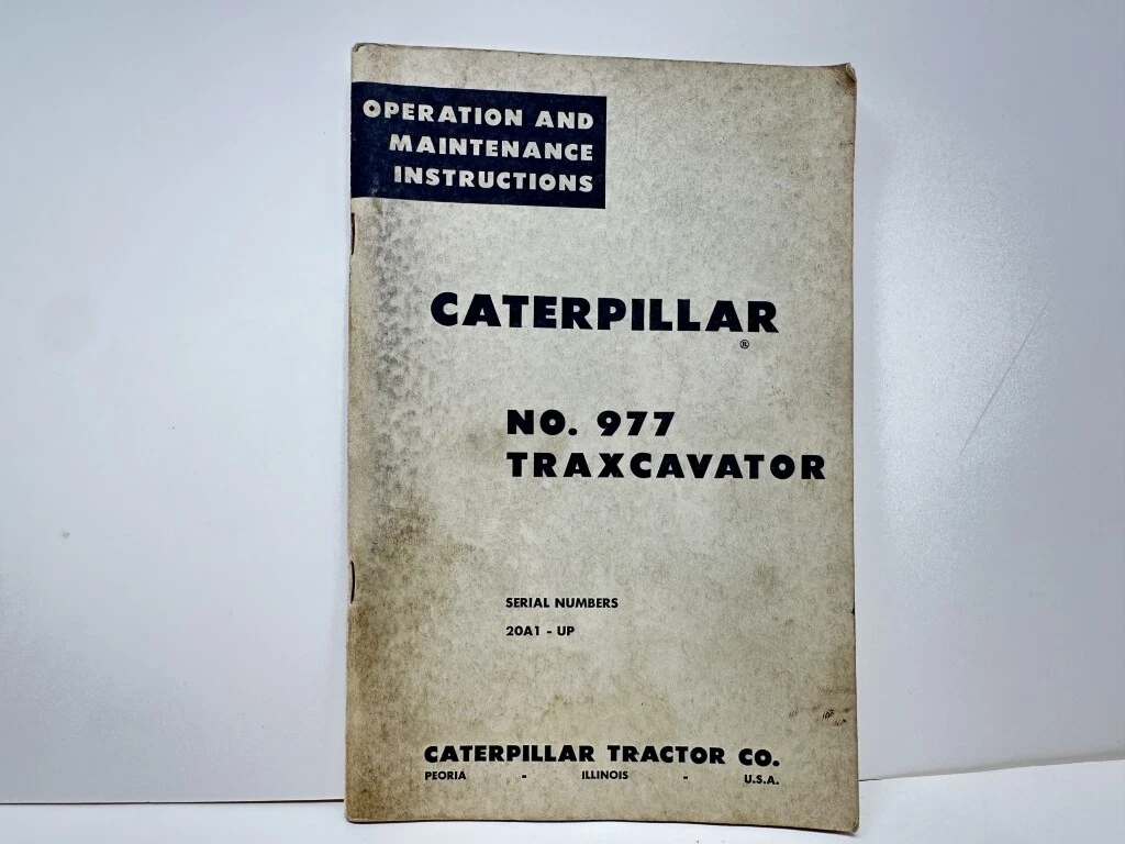 Caterpillar 977 Traxcrawler Operation & Maintenance Instructions / Owners Manual