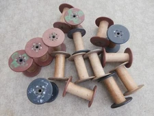 16 Vintage Duplan Silk Corp Sewing Weaving Empty Wooden Spools
