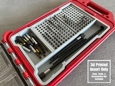 Impact Driver Bit Organizer Insert for Milwaukee Packout (insert Only)