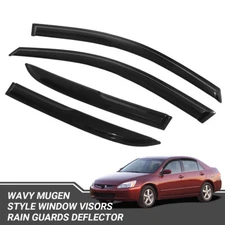 For 2003-2007 Honda Accord 4 Door Sedan Wavy Mugen Style Window Visor Rain Guard