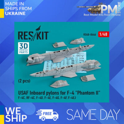 Reskit RS48-0446 1/48 USAF Inboard pylons for F4 Phantom II F-4С RF-4С F-4D F-4