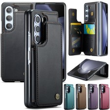 For Samsung Galaxy Z Fold 7/6/5 Magnetic Leather Wallet RFID Blocking Stand Case