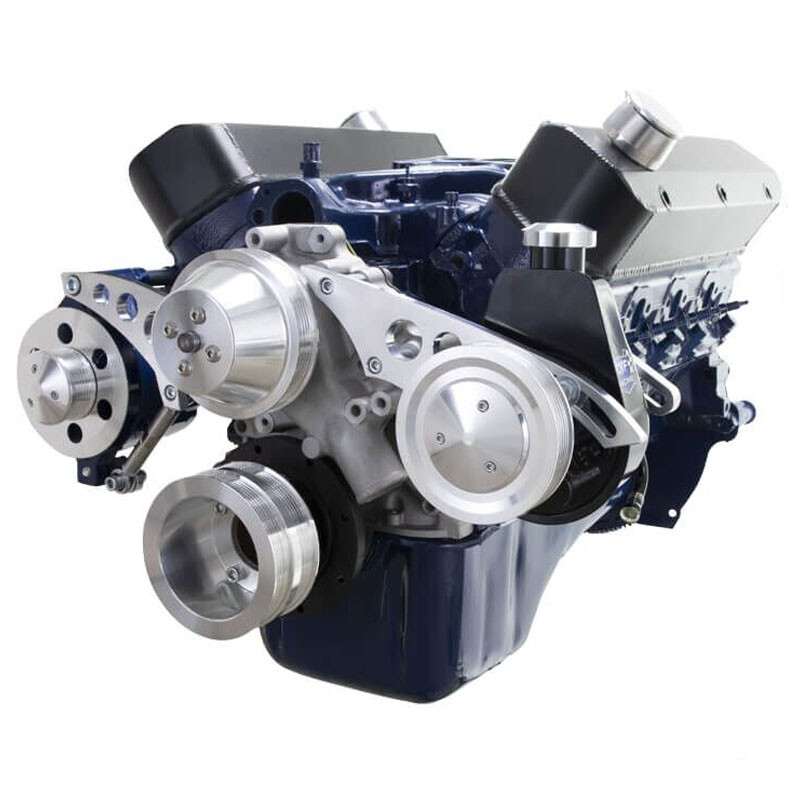 South Pole Small Block Ford 351W Serpentine Conversion Kit 351 Windsor System PS SBFL ALT Sud Express Pull - Foto 9