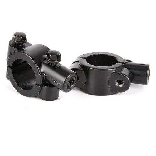 2x Adaptador de abrazadera de soporte de montaje de espejo para manillar de motocicleta universal 7/8" 10 mm - Imagen 11 de 17