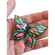 Broche mariposa Corocraft esmaltado vintage (A2374)
