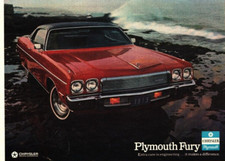 1973 Plymouth Fury Advertisement 1972 Red 2 Door Chrysler Electronic Ignition