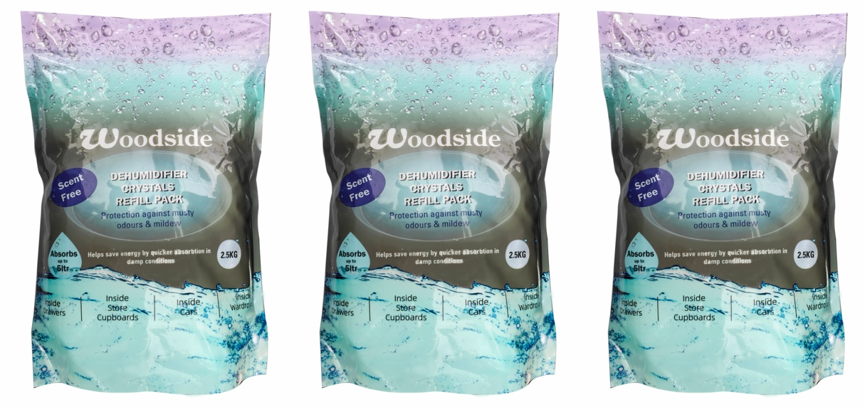 2x Woodside Dehumidifier Refill Crystals Moisture Damp Mildew Condensation 2.5kg - Image 3