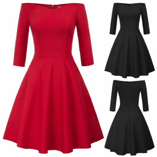 Schwarze Damen-Freizeitkleid