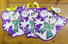 McDonalds Restaurant Halloween Trick/Treat Bags Witch 1 , Ghost 3 Vintage 1990