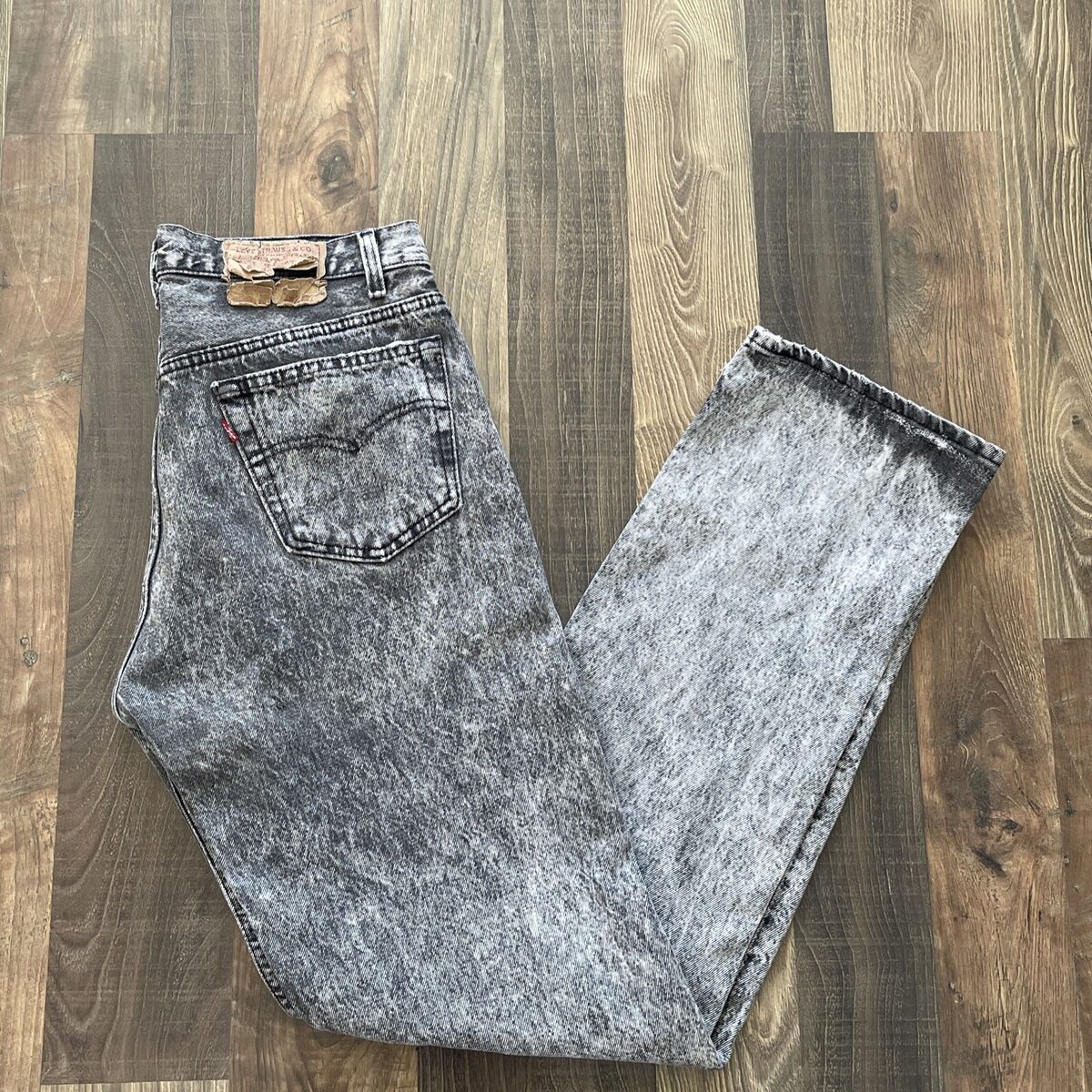 Vintage 80s Levis 501 0686 Jeans Acid Wash Black/White W32 Vintage 80s Levis 501 0686 Jeans Acid Wash Black/White W32