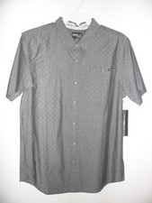 O'NEILL Men's S/S Button Up Shirt BOARDERLINE - BLK - Medium - NWT