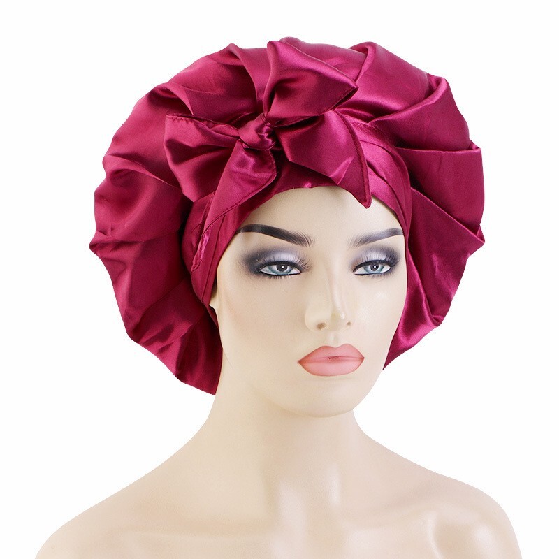 Satin Sleep Cap with Tied Hair Care Turban Shower Cap Headband for Women eBay
