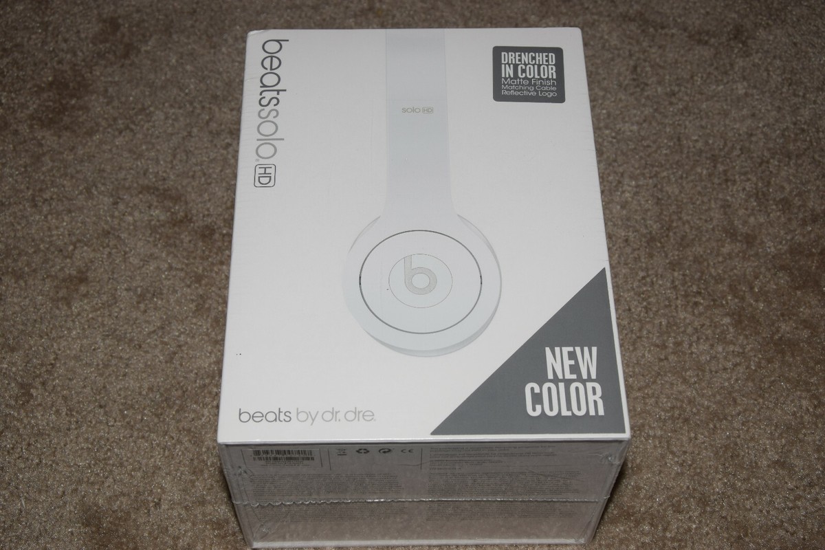 Beats Solo HD Wired Headphones Headband Drenched in Matte White