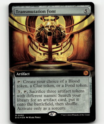 transmute mtg cards FOIL - MTG Transmutation Font (Extended Art) #93 - Outlaws of Thunder  Junction