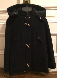 blue toggle coat