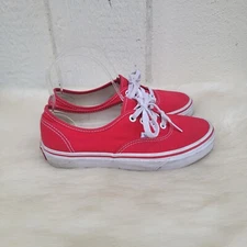 Vans Old Skool sneakers red/wht thick sole canvas Mens sz 5.5 Women sz 7