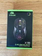 Ziyoulang X18 2.4G Backlight Wireless Charging Mouse Star Black Open Box