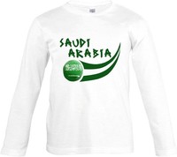 Supportershop Jungen Shirt Saudi Arabien Langarmshirt Sportshirt, Weiß, 6 Jahre