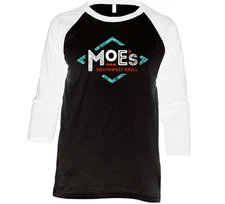 Moe's Southwest Grill American Favourite Food Cool Raglan 3/4 Sleeve