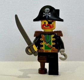Vintage Lego Minifigure Captain Red Beard pi055 Sword 6267 6276 6286 Pirates