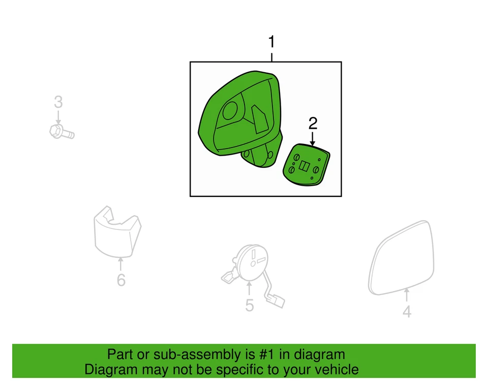 Espejo retrovisor lateral derecho pasajero GM Saturn Vue 2008-2015 genuino 19211046 Foto 4 de 4