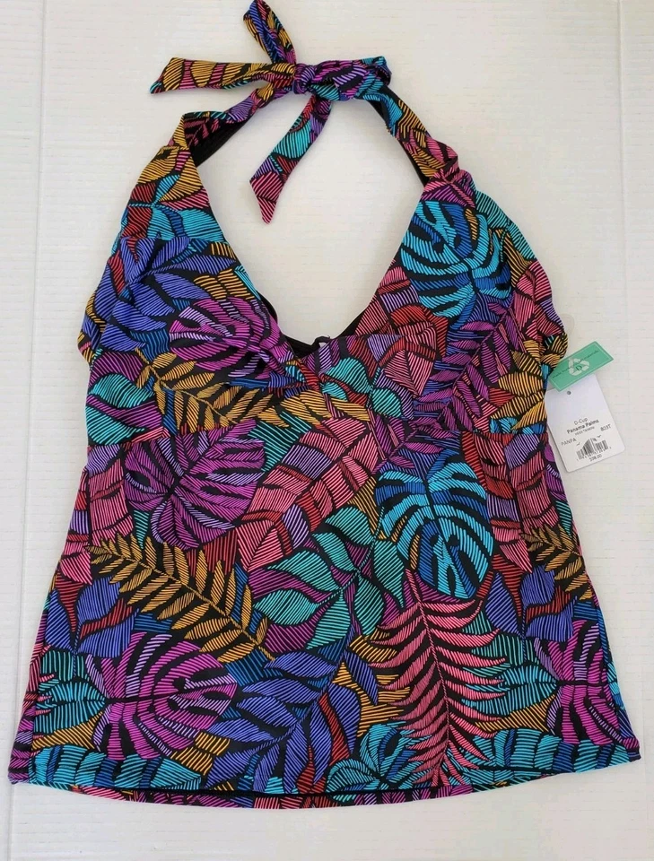 NUEVO Traje de Baño Tankini Halter Sunsets Heidi Top Palmeras de Panamá Para Mujer Talla D Copa Foto 2 de 4