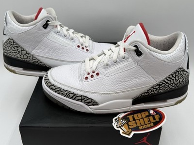 Nike Air Jordan 3 White Cement Free Throw Line Size 8 Authentic