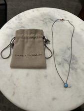 David Yurman Turquoise Pendant Necklace Sterl...