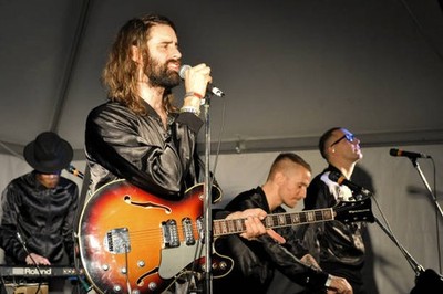 Andrew Wyatt of Miike Snow performs at Galaxy Room Backyard during- Old Photo 7