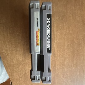 Acclaim 3-D WorldRunner & Konami The Goonies II Nintendo NES Cartridges
