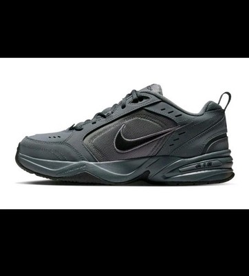 NIKE AIR MONARCH IV 4 EXTRA WIDE 4E DARK GRAY/BLACK CROSS 