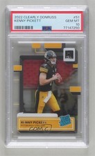 2022 Panini Clearly Donruss Rated Rookie Kenny Pickett #51 PSA 10 GEM MT 7m3