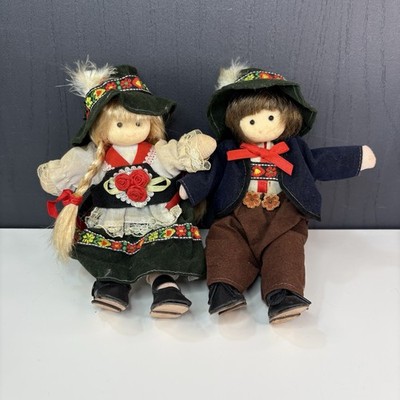 Sammlerstück Vintage Musikpuppen Made in Germany traditionelle bayrische Kleidung
