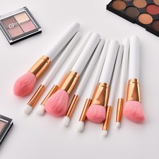 10 Pcs Professional Goat Hair Makeup Set Wooden Handle Makeup Blending Brush