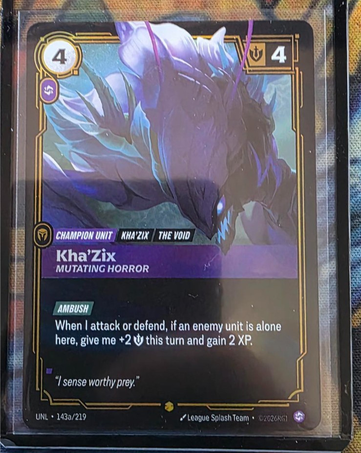 Riftbound TCG Kha'Zix Mutating Horror 143a/219 Alt Art Mint