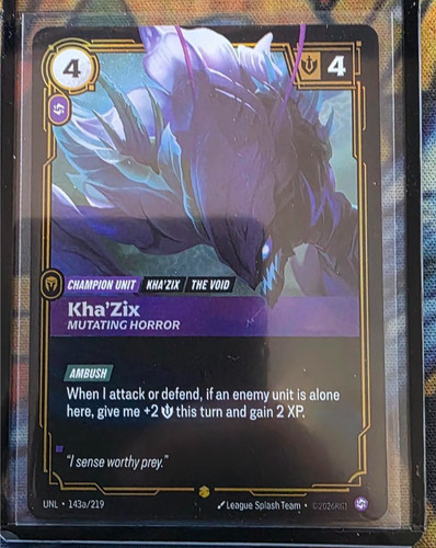 Riftbound TCG Kha'Zix Mutating Horror 143a/219 Alt Art Mint