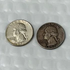 Lot of 2 SILVER Washington Quarters 1957-D Quantity=2 90% Silver Sold As Shown