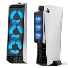 Cooling Fan For Ps5 Slim Upgraded Quiet Cooler Fan With Led Light For Playstatio