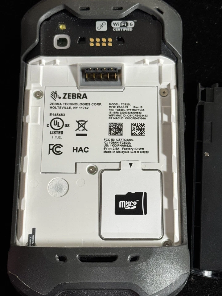 Zebra TC620L Handheld Mobile Computer Scanner WiFi 6, TC620L-1YFMU7P-NA - Image 4 of 4